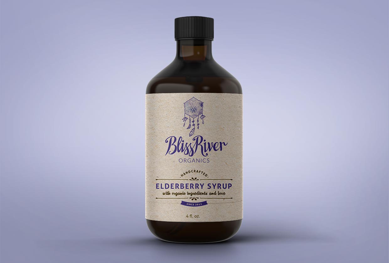 BlissRiver Organics bottle