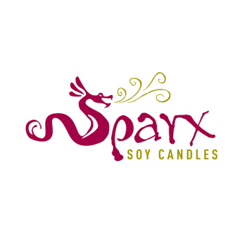 Sparx Soy Candles logo by Purely Pacha