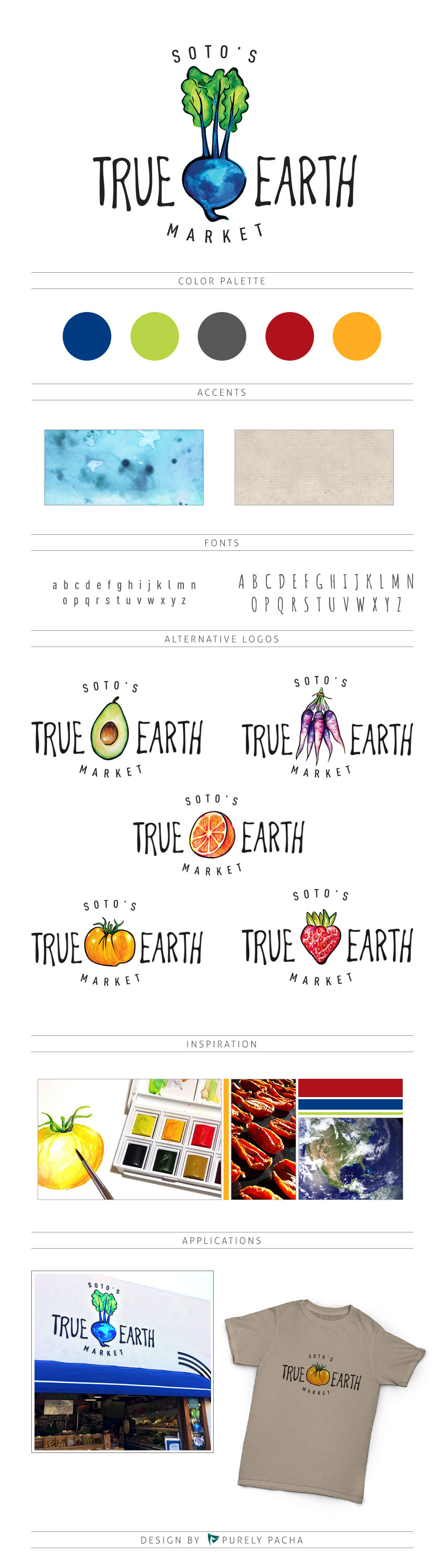 True Earth Market Cambria, CA Logo & Identity