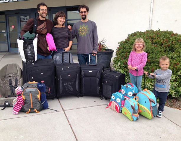 workaway family departing SLO regional airport May 2016