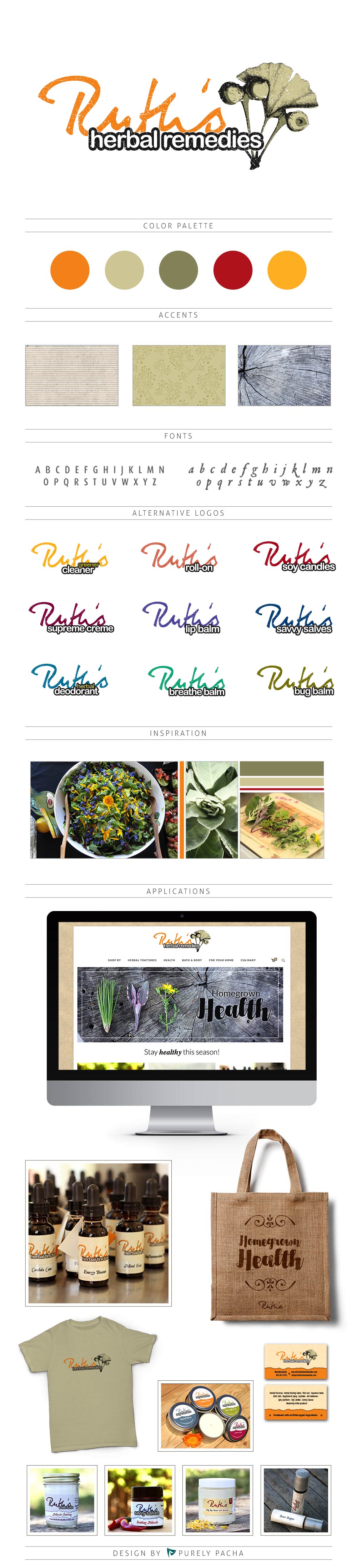 Ruth's Herbal Remedies - Logo and Identity Design