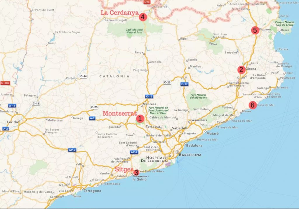 Several Day Trips from Barcelona