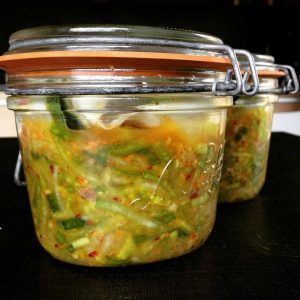 leek kimchi jar